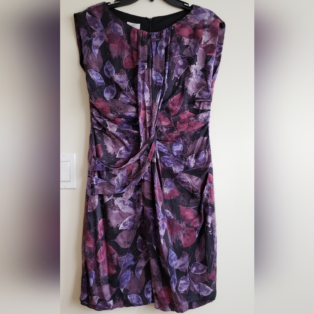 Suzi Chin for Maggy Boutique Floral 100% Silk Dress. Size 10P